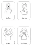 Vorschau - Merkblätter - Das Häschen und die Rübe - Gebärden-Wort-Bild-Karten - Seite 2