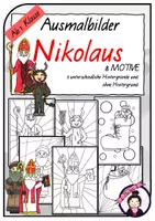 Vorschau - Mal- und Bastelvorlagen - Ausmalbilder NIKOLAUS - Deckblatt