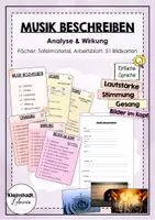 Vorschau - Arbeitsblätter - Musik beschreiben in einfacher Sprache - Deckblatt