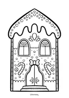 Vorschau - Arbeitsblätter - Lebkuchenhäuser Fensterbilder zum Weiter & Ausmalen - Kunst für Weihnachten & Winter - Seite 1