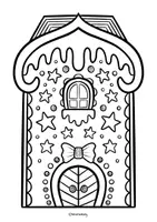 Vorschau - Arbeitsblätter - Lebkuchenhäuser Fensterbilder zum Weiter & Ausmalen - Kunst für Weihnachten & Winter - Seite 2