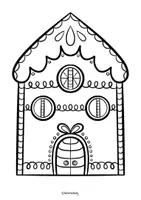 Vorschau - Arbeitsblätter - Lebkuchenhäuser Fensterbilder zum Weiter & Ausmalen - Kunst für Weihnachten & Winter - Seite 3