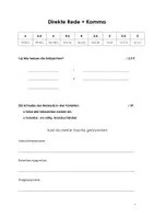 Vorschau - Text - Direkte Rede + Kommasetzung - Seite 1