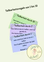 Vorschau - Poster - Materialpaket Teilbarkeit, Primzahlen, ggT, kgV - Deckblatt