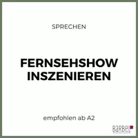 Vorschau - Lehrpläne/Lehrermaterial - Sprechen | Fernsehshow inszenieren | ab A2 - Deckblatt