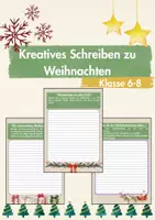 Vorschau - Arbeitsblätter - Weihnachten Deutsch Vertretung Kreatives Schreiben Kl. 6-8 - Deckblatt