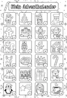 Vorschau - Mal- und Bastelvorlagen - Adventskalender mit Ausmalbildern: 24 Motive zu Weihnachten - Seite 2