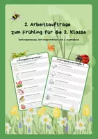 Vorschau - Arbeitsblätter - Frühlingsschlängeleien - zwei Arbeitsaufträge - 2. Klasse - Deckblatt
