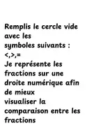 Aperçu - Fiches - Comparer des fractions sur une droite numérique - Page 1