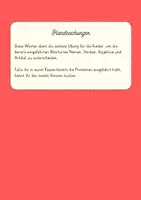 Vorschau - Arbeitsblätter - Wortarten in Tabelle sortieren - Thema Herbst - Seite 1