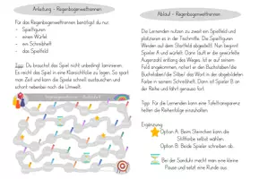 Vorschau - Arbeitsblätter - Buchstabenspiel R - Regenbogenwettrennen Klasse 1 - Seite 1