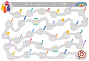 Vorschau - Arbeitsblätter - Buchstabenspiel R - Regenbogenwettrennen Klasse 1 - Seite 3