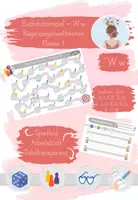 Vorschau - Arbeitsblätter - Buchstabenspiel W - Regenbogenwettrennen Klasse 1 - Deckblatt