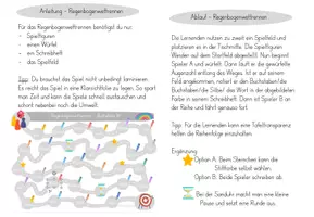 Vorschau - Arbeitsblätter - Buchstabenspiel W - Regenbogenwettrennen Klasse 1 - Seite 1
