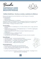 Vorschau - Fördermaterial/Inklusion - Gefühle & Bedürfnisse – Komplettes Unterrichtspaket mit Aufgabenkarten - Deckblatt