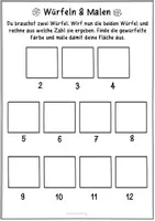 Vorschau - Arbeitsblätter - Bunte Sterne Würfeln & Malen - Schnelle Kunstidee im Winter - Seite 2