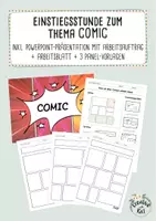 Vorschau - Arbeitsblätter - Einstiegsstunde zum Thema Comic - Deckblatt