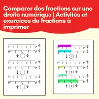 Aperçu - Fiches - Comparer des fractions sur une droite numérique - Page de couverture