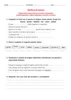 anteprima - Esercizi - Verifica di lessico lingua italiana classe quinta - Pagina di copertina