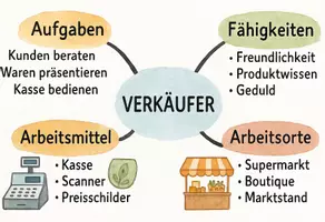 Vorschau - Arbeitsblätter - Arbeitsblätter zum Thema "Verkäufer" + Lösung & MP3 + Mindmap - Seite 2