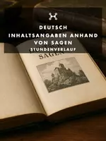 Vorschau - Stundenentwürfe - Inhaltsangaben anhand von Sagen Jgst. 6/7 (Stundenverlauf) - Deckblatt