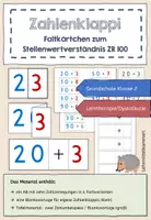 Vorschau - Mal- und Bastelvorlagen - Klappkarten zum Zahlenraum 100 - Zahlenaufbau: Zehner und Einer - Deckblatt