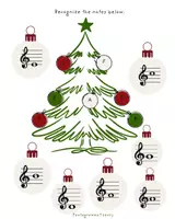 Προεπισκόπηση - Φύλλα εργασίας - Christmas Music Theory Worksheets – Level 1 (English Version) - Σελίδα 1