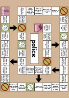 Vorschau - Arbeitsblätter - Polizei / Police: Conversation Board Game - Plauderbrettspiel (Englisch) - Seite 1