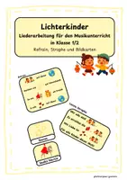 Vorschau - Arbeitsblätter - Liederarbeitung | Lichterkinder | Herbstlied | Sankt Martin - Deckblatt