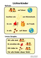Vorschau - Arbeitsblätter - Liederarbeitung | Lichterkinder | Herbstlied | Sankt Martin - Seite 1
