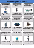 Vorschau - Arbeitsblätter - Bewegungsspiel: Polizei / Police - Englisch - Seite 1