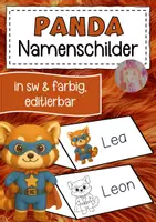 Vorschau - Anderer Materialtyp - Roter-Panda-Klasse Namenschilder im Superheldenstil - Deckblatt