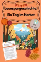Vorschau - Arbeitsblätter - Lesespurgeschichte: Ein Tag im Herbst - Deckblatt