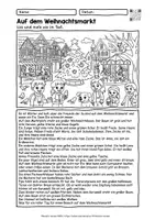 Vorschau - Arbeitsblätter - WEIHNACHTEN WINTER - Auf dem Weihnachtsmarkt Lesen hören malen - Seite 3