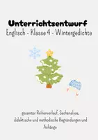 Vorschau - Stundenentwürfe - Unterrichtsentwurf Englisch Gedichte Jahreszeiten Winter Frühling Sommer Herbst - Deckblatt