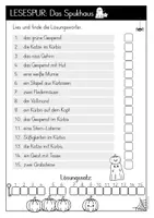 Vorschau - Interaktives Material - Interactive Lesespur - Das Spukhaus Klasse 1, 2 und 3 Halloween Herbst - Seite 3