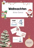 Vorschau - Bildkarten - Domino - Thema Winter Klasse 2 - Deckblatt