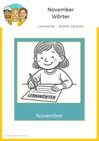 Vorschau - Arbeitsblätter - Lernwörter Herbst / November - Klasse 3/4 - 2 Niveaus - Seite 1