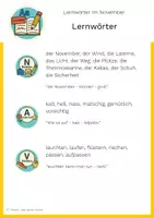 Vorschau - Arbeitsblätter - Lernwörter Herbst / November - Klasse 3/4 - 2 Niveaus - Seite 3