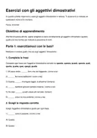 anteprima - Esercizi - Esercizi con gli aggettivi dimostrativi - Pagina 1