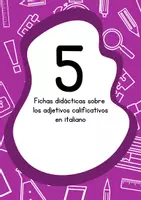 Vista previa - Evaluación - Ejercicios sobre los adjetivos calificativos en italiano - Portada