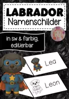 Vorschau - Anderer Materialtyp - Labradorklasse Namenschilder im Superheldenstil - Deckblatt