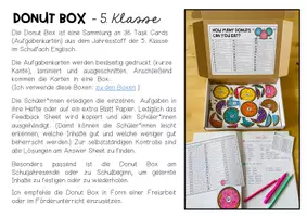 Vorschau - Fördermaterial/Inklusion - ENGLISCH - DONUT BOX (5. Schulstufe) 36 Grammar Aufgabenkarten zum Jahresstoff - Seite 2