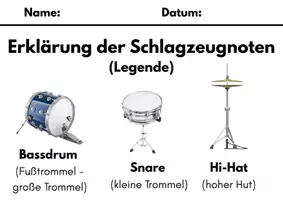 Vorschau - Arbeitsblätter - 26 Rhythmus-Blätter für kindgerechten Schlagzeugunterricht - Seite 1