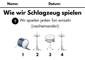 Vorschau - Arbeitsblätter - 26 Rhythmus-Blätter für kindgerechten Schlagzeugunterricht - Seite 2