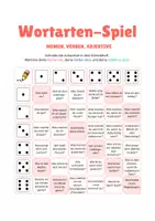 Vorschau - Arbeitsblätter - Wortarten-Würfelspiel - Deckblatt