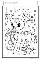 Vorschau - Mal- und Bastelvorlagen - 20 süße Ausmalbilder zu Weihnachten: Babytiere im Advent - Seite 3