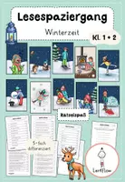 Vorschau - Arbeitsblätter - Lesespaziergang Winter | Kl. 1 + 2 - Deckblatt