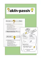 Vorschau - Arbeitsblätter - aktiv - passiv - Deckblatt