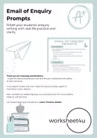 Vorschau - Arbeitsblätter - Email of Enquiry Prompts - Deckblatt